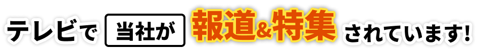 テレビで当社が報道&特集されています!